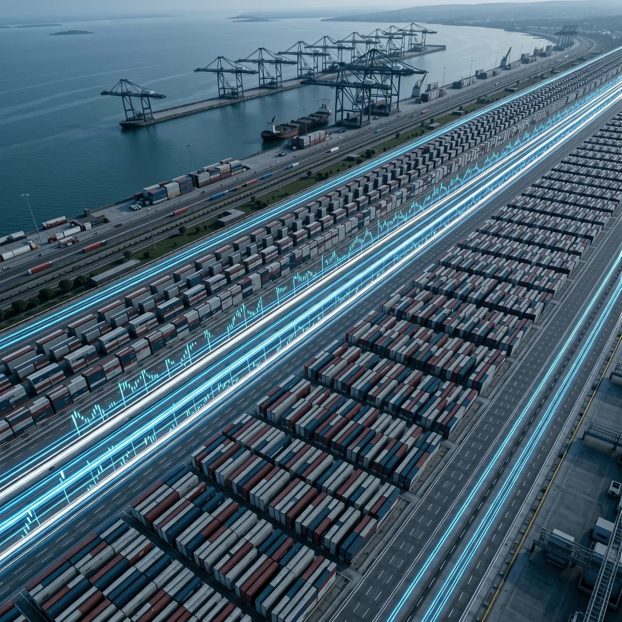 Global logistics infrastructure as a metaphor for data flow