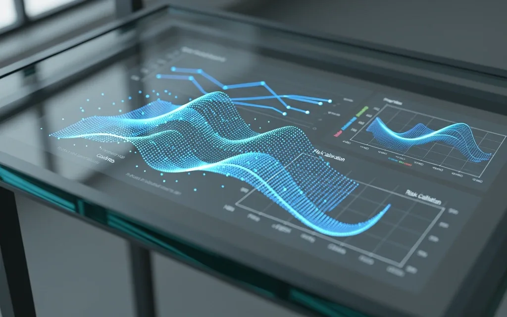 Technical data visualization background